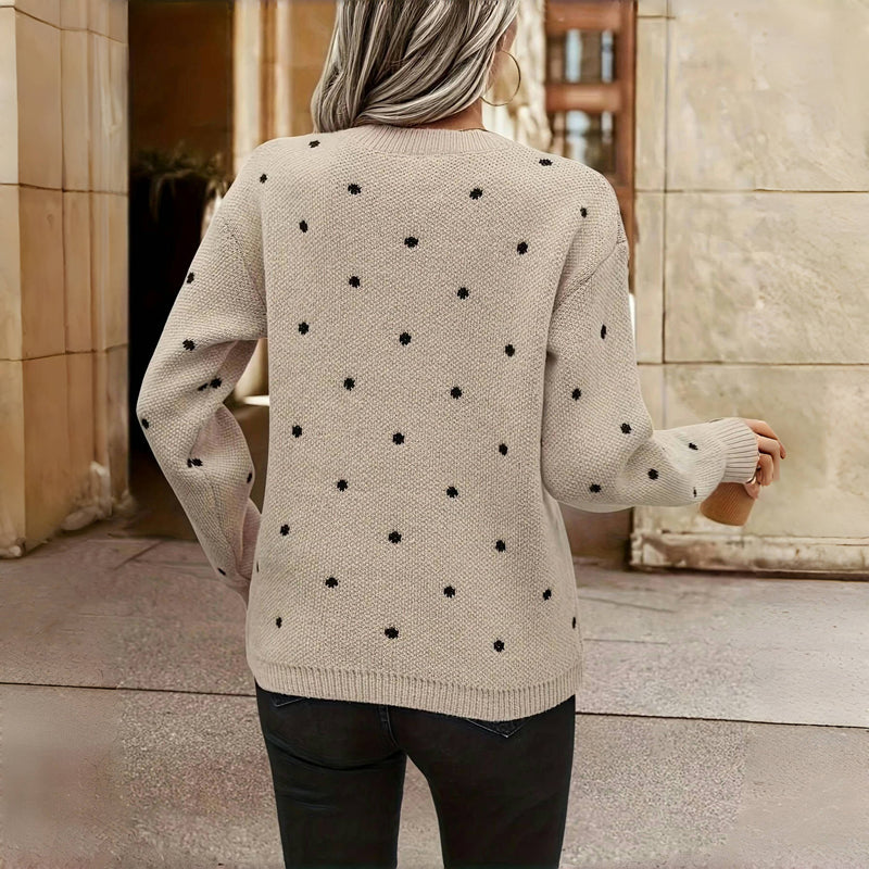 MAELIE™ | POLKA DOT KNIT SWEATER