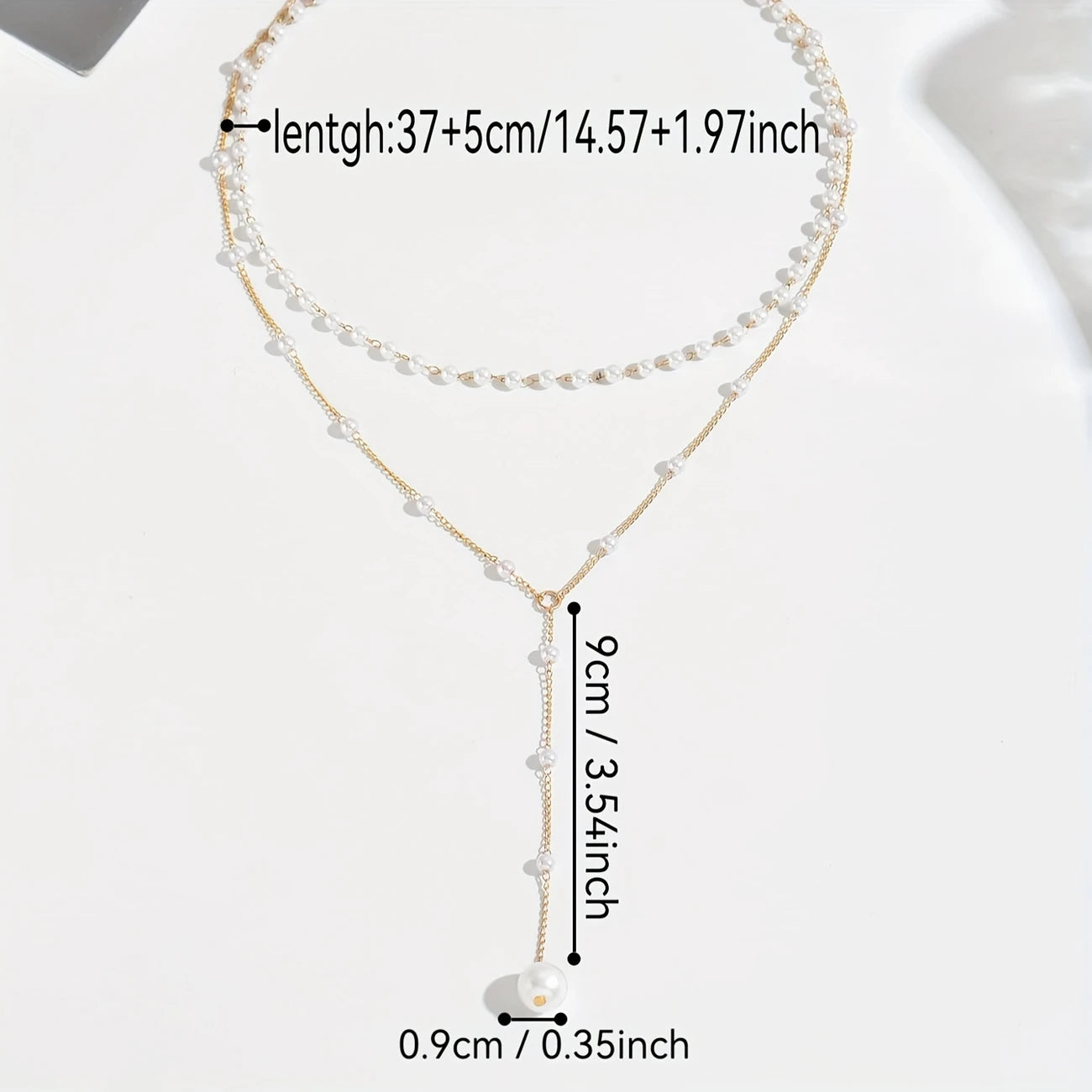PEARLÉA LUXE™ — 1PC VINTAGE DOUBLE-LAYER TASSEL NECKLACE