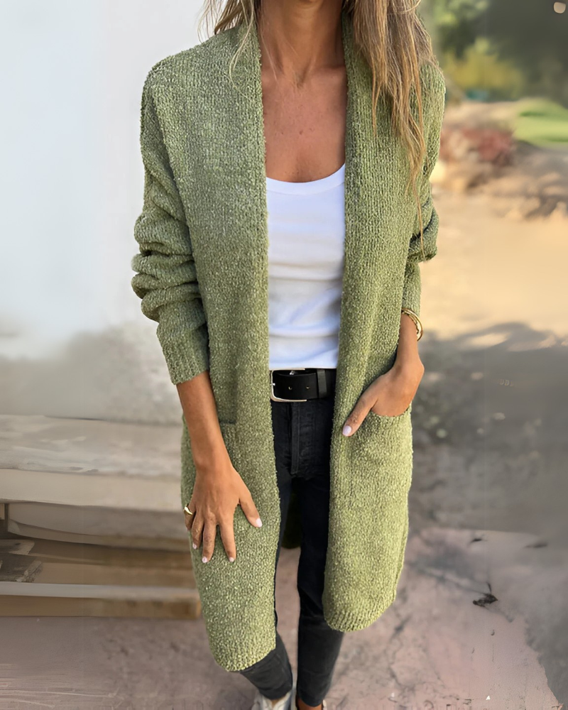 LAYANI™ – CASUAL KNIT CARDIGAN WITH POCKETS