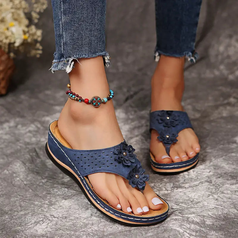 ANGEL™ WOMEN'S FLOWER FLIP FLOPS ORTHO SANDALS