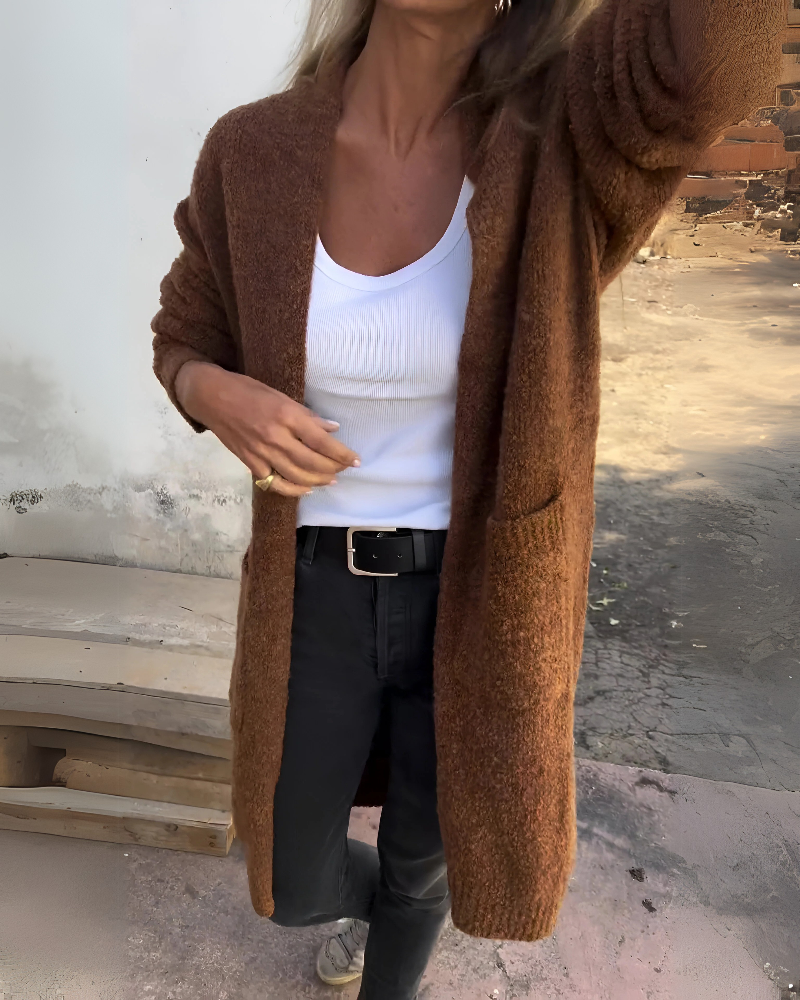 LAYANI™ – CASUAL KNIT CARDIGAN WITH POCKETS