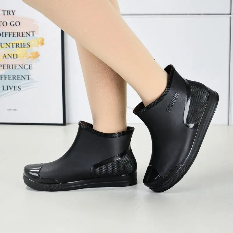 WOMEN'S FASHION WATERPROOF NON SLIP RAIN BOOTS