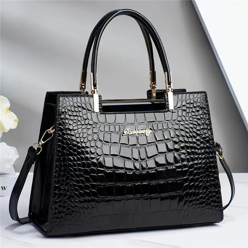 ONYXIA™ CROCODILE EMBOSSED TOTE BAG