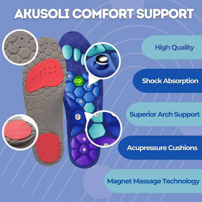 AKUSOLI™ SHOCK ABSORBING INSOLES – ULTRA COMFORT