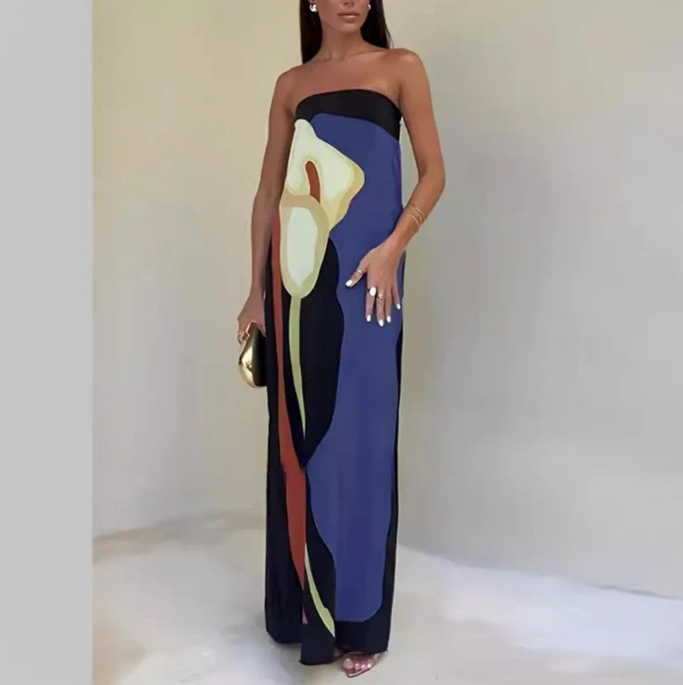 PALAYAH™ – PRINTED DRESS WITH SWEETHEART NECKLINE