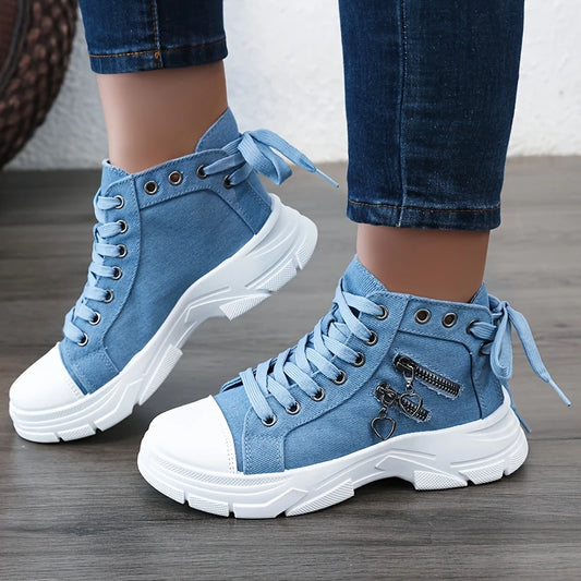 PAIGEโข WOMEN'S HIGH-TOP CANVAS SNEAKERS