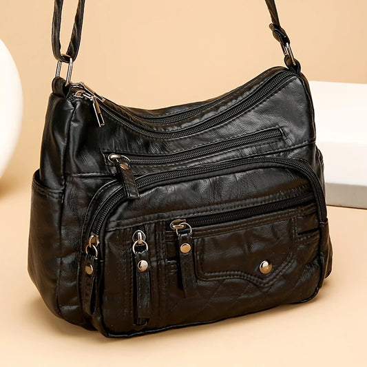 VOYAGE CHARM™ — LARGE CAPACITY NYLON SHOULDER BAG WITH ANTI-THEFT ZIP