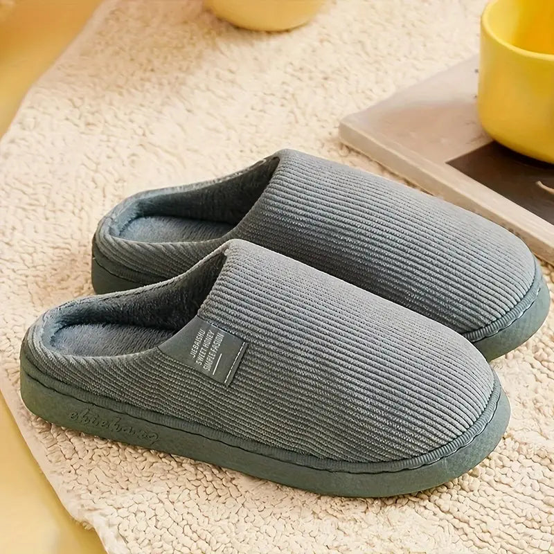 JENNIEâ„¢ CASUAL SOLID COLOR SOFT COZY HOUSE SLIPPERS