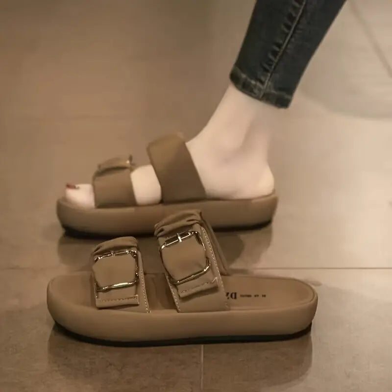 YANDERRA™ WOMEN'S DOUBLE BUCKLE STRAP SANDALS