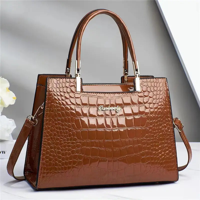 ONYXIA™ CROCODILE EMBOSSED TOTE BAG
