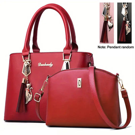 LUMINAโข 2PCS SOLID COLOR BAG SET