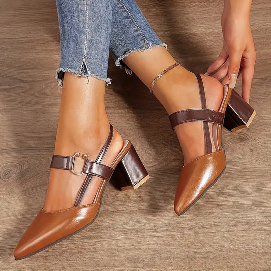 ALIRAโข WOMEN'S POINTED TOE HEELED SANDALS