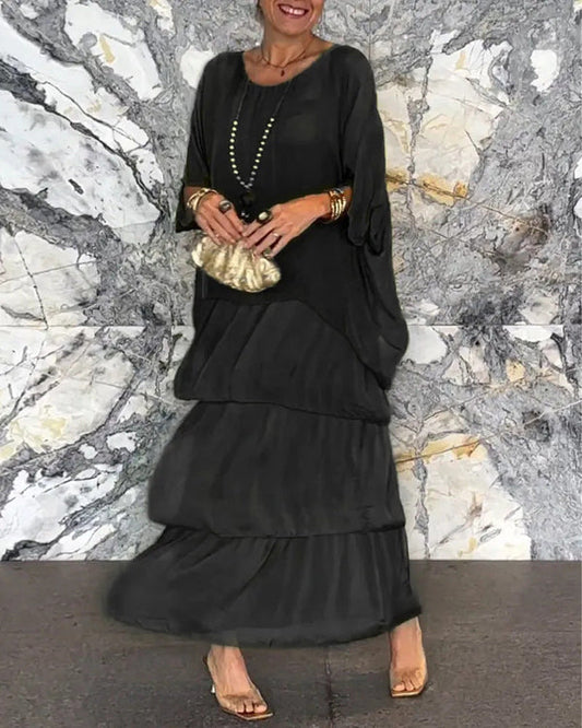 Vestido largo con diseรฑo artรญstico y estilo original