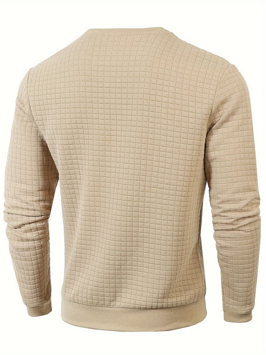 GRIDFORMโข โ MENโS CASUAL SPORTY GRID PATTERN SWEATER