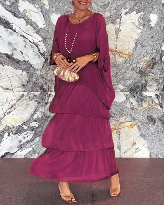 Vestido largo con diseรฑo artรญstico y estilo original