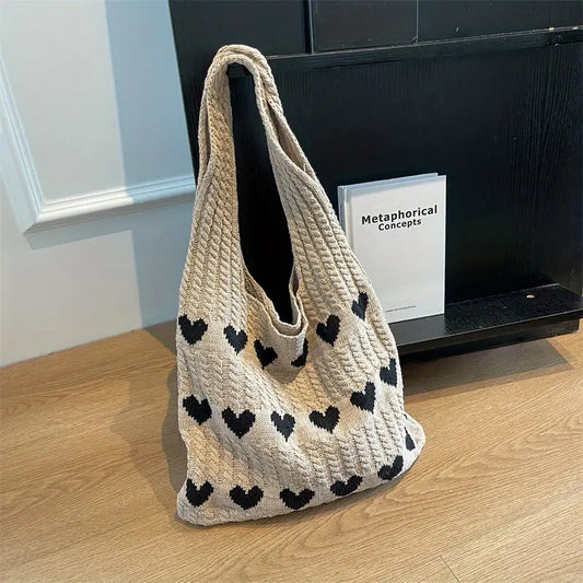 SARAHโข LOVE HEART PATTERN TOTE BAG
