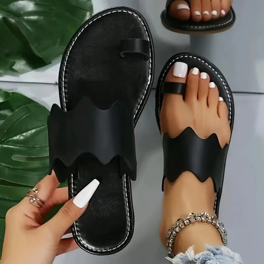 ZARAรโข WOMEN'S TOE LOOP SANDALS