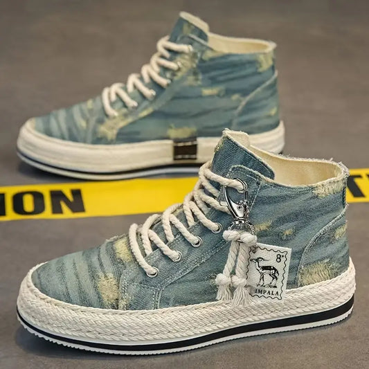 COMFY VINTAGE RETRO HIGH-TOP CANVAS SKATE SHOES