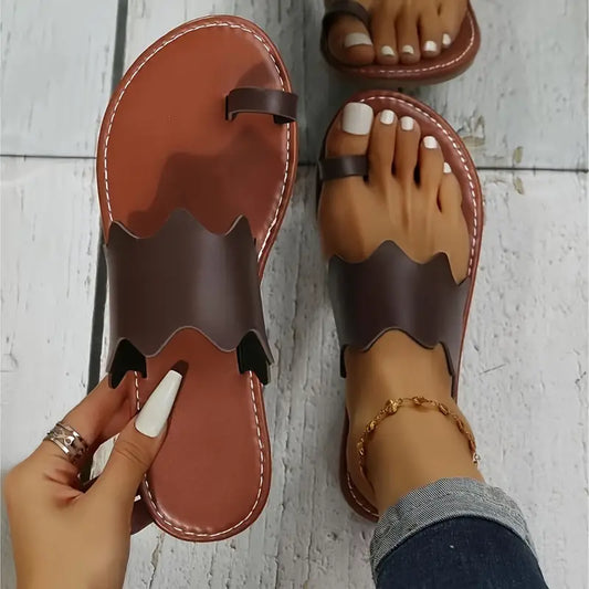 ZARAรโข WOMEN'S TOE LOOP SANDALS