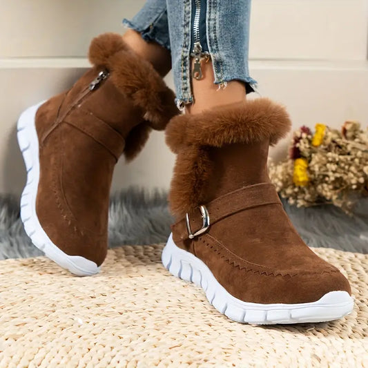 SABRIELLE™ THERMAL PLUSH ANKLE BOOTS