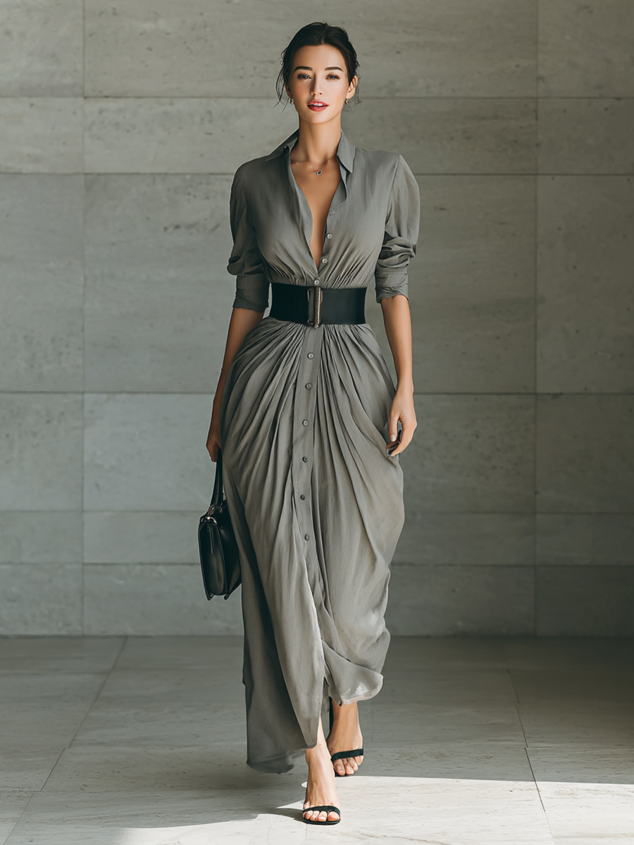 ZAHARA™ | LONG PLEATED DRESS