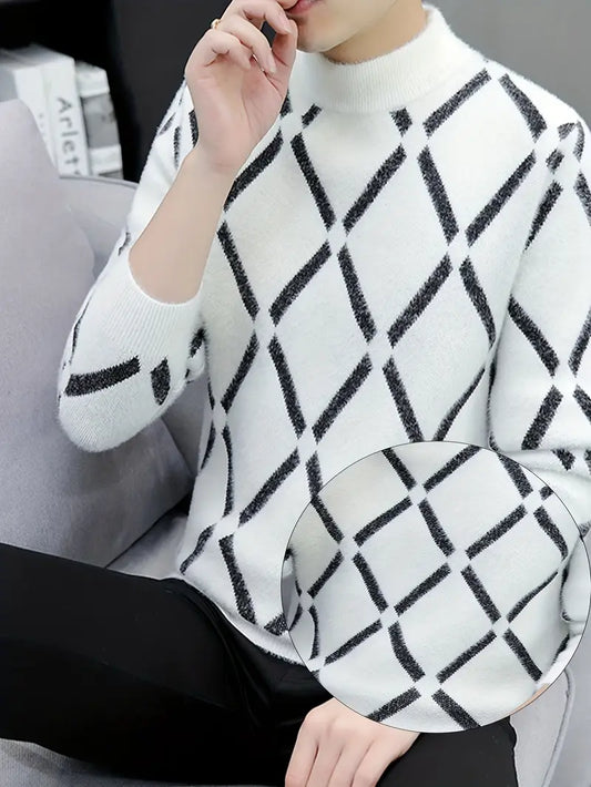 SILASโข MEN'S CASUAL HIGH NECK SWEATER