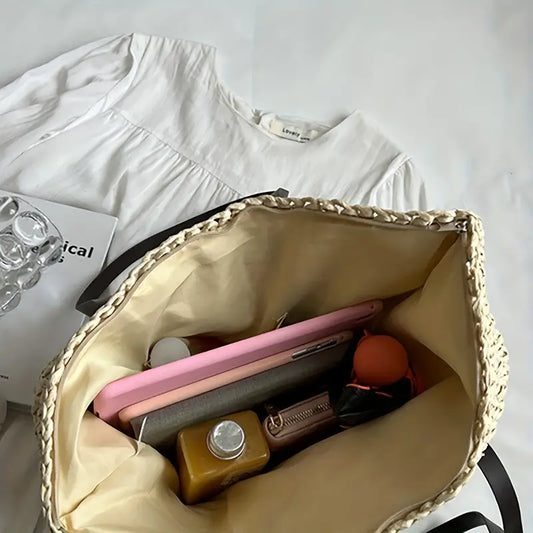 ARIAโข STRAW WOVEN LARGE CAPACITY TOTE BAG