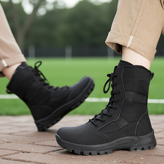 IRONCRESTโข โ MENโS SOLID COLOR HIGH-TOP HIKING BOOTS