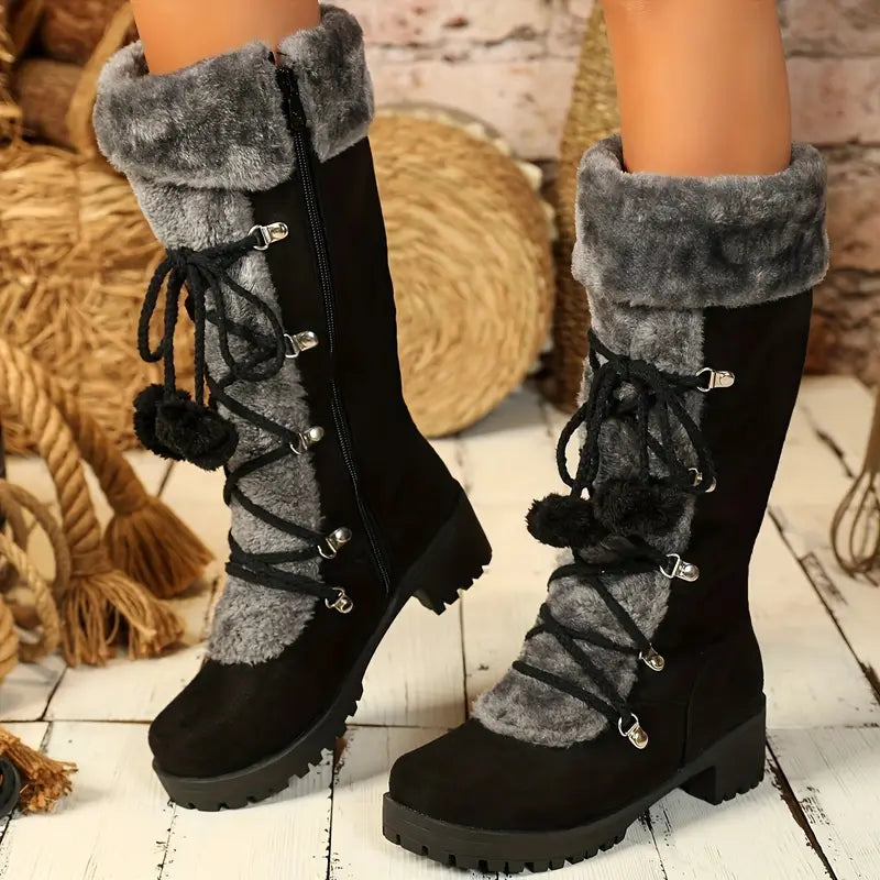 SAVARIA™ FAUX FUR-LINED KNIGHT BOOTS