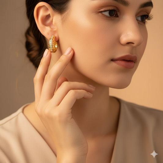 GOLDEN HARMONY MANDALA EARRINGS