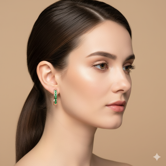 VERDE AURA DIAMOND EARRINGS