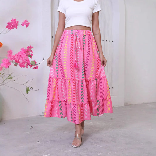 SOLรAโข BOHO MAXI SKIRT