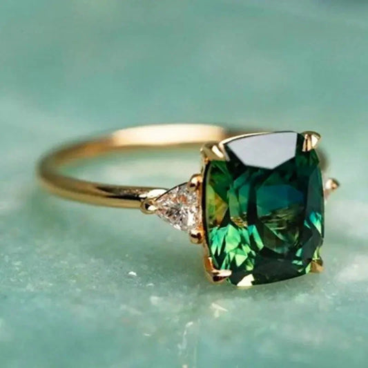 MONISOLAโข SQUARE EMERALD RING