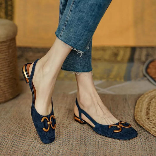 MALLORCAโข METALLIC BUCKLE ORTHOPEDIC SANDALS