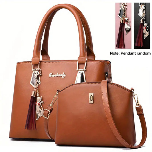 LUMINAโข 2PCS SOLID COLOR BAG SET