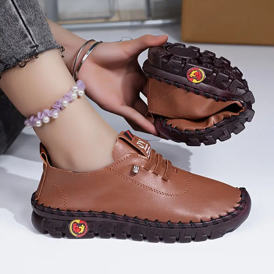 LARAโข WOMEN'S SOLID COLOR CASUAL SNEAKERS