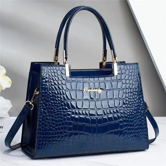 ONYXIAโข CROCODILE EMBOSSED TOTE BAG