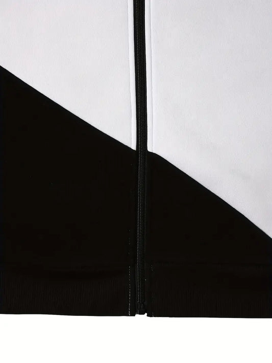 SANTIAGOโข STYLISH COLOR BLOCK MEN'S HOODIE