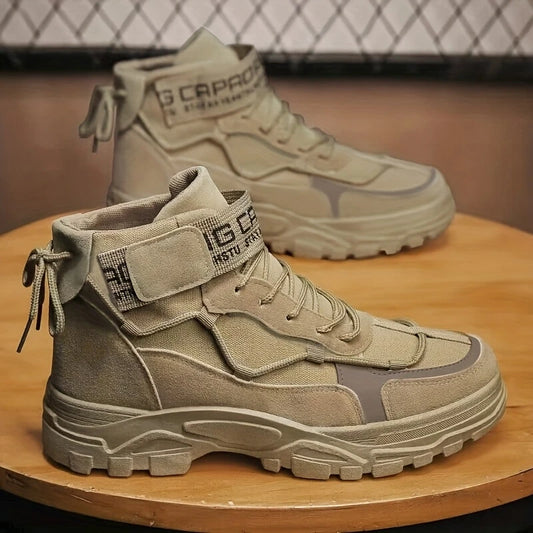 IRONVAULTโข โ MENโS HIGH-TOP CARGO BOOTS