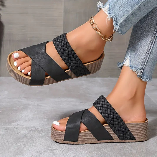 SHAELโข WOMEN'S PLATFORM SLIDE SANDALS