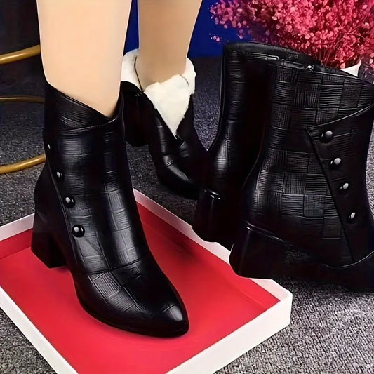 SAMARA™ THERMAL MID-HEEL ANKLE BOOTS