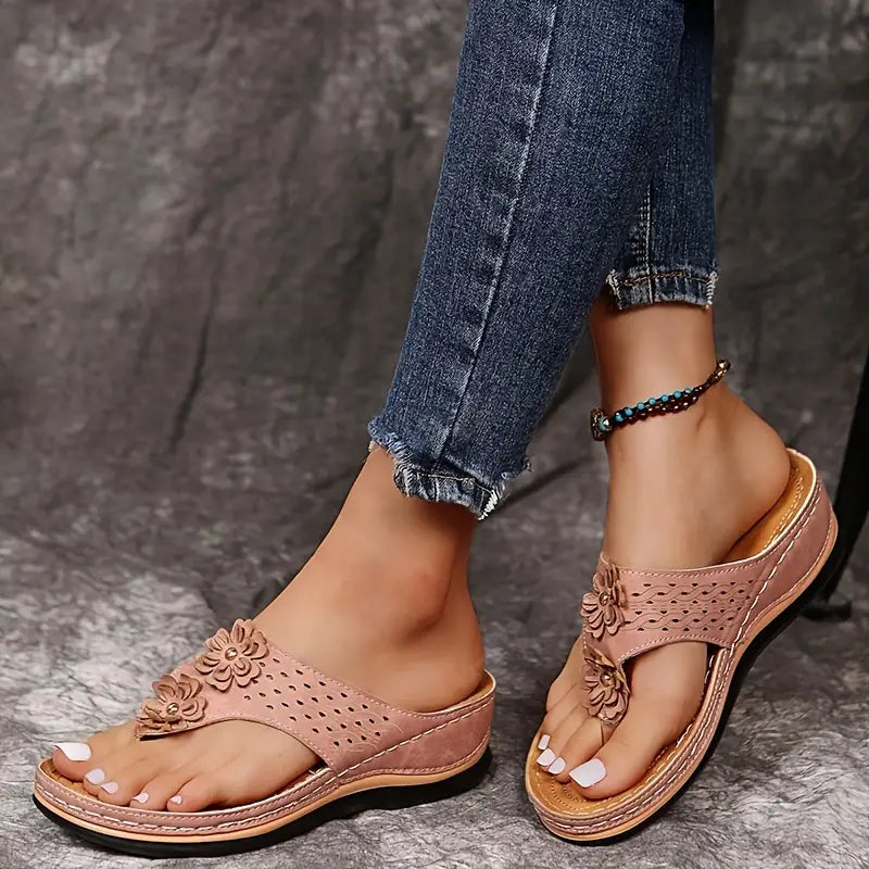 ANGEL™ WOMEN'S FLOWER FLIP FLOPS ORTHO SANDALS