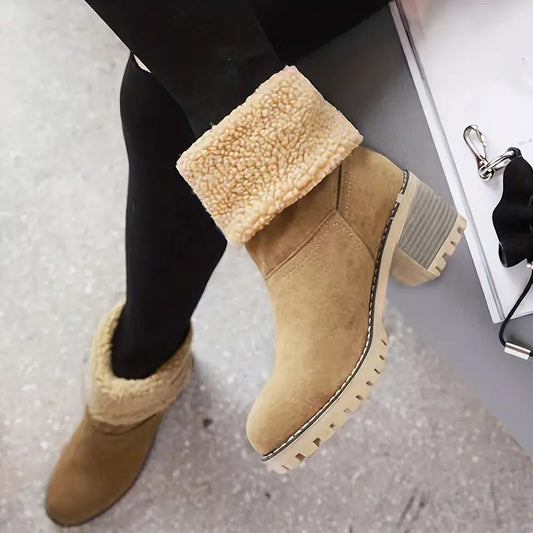 SOLENEโข FAUX FUR LINED WINTER BOOTS