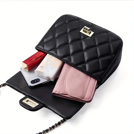 VIVIENNEโข LUXURY ARGYLE QUILTED CROSSBODY BAG