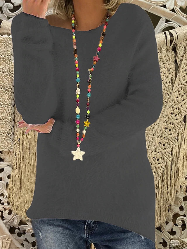 Women's Ribbed Boat-Neck Pullover