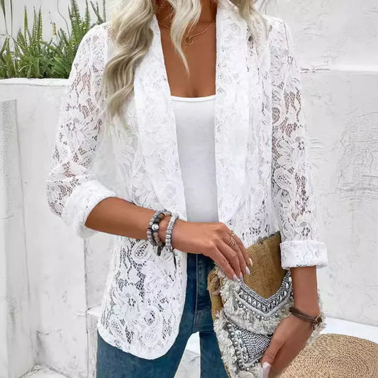 ELIORAโข LACE BLAZER