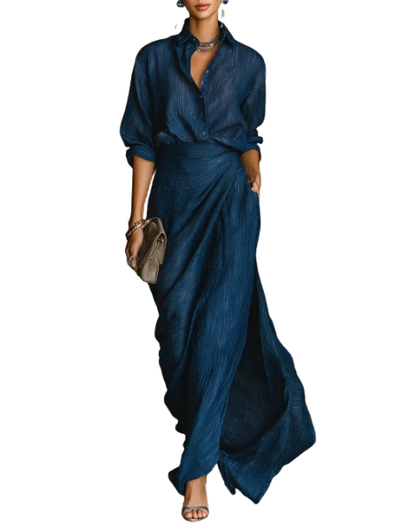 CIELO™ | ELEGANT SHIRT AND LONG SKIRT SET