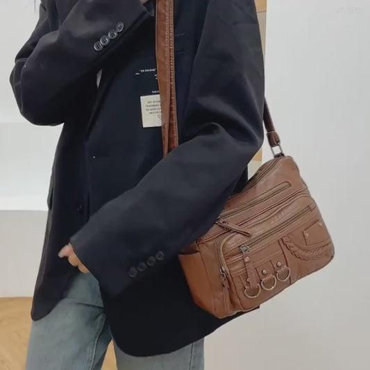 EVELYNโข VINTAGE PU CROSSBODY BAG