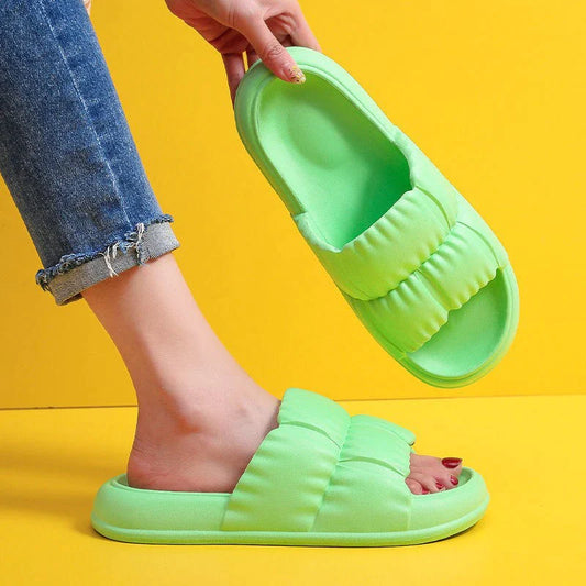 WOMEN'S SOFT SOLE THICK PLATFORM SLIPPERS