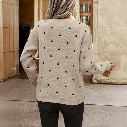 MAELIE™ | POLKA DOT KNIT SWEATER